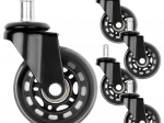 Gumeni kotači za uredsku stolicu 63 mm, klin 11 mm, set 5 kom