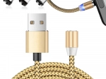 Magnetski 3-u-1 kabel za punjenje micro USB, Type‑C i Lightning, 1 m