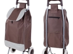 Sklopiva kolica za kupnju s velikim kotačima, smeđa