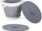 Sklopiva silikonska kanta s poklopcem 5 l