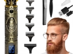 Zlatni 4-u-1 SOULIMA šišač za kosu i bradu s LCD zaslonom