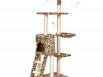 Grebalica za mačke s kućicom i ležajem 138 cm PETSI