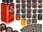 Set staklenih začinskih posudica 120 ml, 24 kom + 90 naljepnica