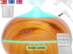 Aroma difuzor i ultrazvučni ovlaživač 400 ml s ionizacijom i LED, daljinsko upravljanje + 3 ulja