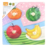 Drvene slagalice Viga s ručkicama Voće