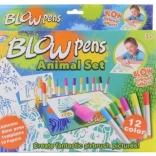 Funkcionalni flomasteri za puhanje safari – velika kreativna set za djecu