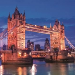 Puzzle od 1000 dijelova Visoka kvaliteta, Tower Bridge noću