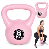 Kettlebell 8 kg ružičasti za kućni trening MODERNHOME