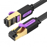 Plosnati mrežni kabel UTP CAT7 Vention ICABF RJ45 Ethernet 10Gbps 1m crni