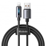 USB kabel McDodo s LED osvjetljenjem 1.2 m crni