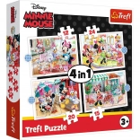 Puzzle 4u1 Minnie s prijateljima