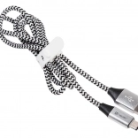 USB 2.0 kabel TYPE-C A muški 1,0 m crni/srebrni