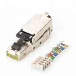 Modularni konektor RJ45 DIGITUS kat. 6A, PoE+, 10GbE, STP, oklopljen, metalni, bez alata