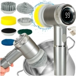 Električna četka za čišćenje 5u1 s LED zaslonom za kupaonicu, fuge i podove