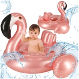 Nafukivaća dječja kružna ležaljka s sjedalom flamingo 60 cm