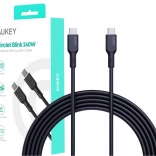 Silikonski kabel USB-C - USB-C 1 m 240W PD od AUKEY