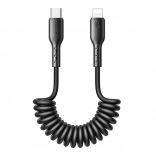 Brzi spiralni auto kabel za punjenje USB‑C na Lightning 30 W 1,5 m Joyroom Easy-Travel