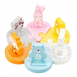 SMALL FOOT drvene umetaljke puzzle životinje