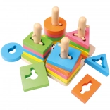 Drvena navlaka igra s oblicima 15 cm