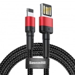 BASEUS Cafule izdržljiv USB–Lightning kabel 1 m, 2,4 A (crno–crveni)