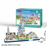 CUBICFUN 3D puzzle CityLine panorama Bavarska – 178 dijelova