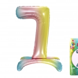 Foli balon broj 7, duginih boja, 80 cm