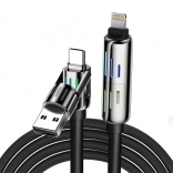 Višenamjenski 4u1 USB-C/USB-A na USB-C/Lightning kabel BlitzWolf 1,2m crni