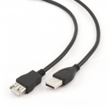 Produžni USB 2.0 kabel AM–AF 4,5 m crni