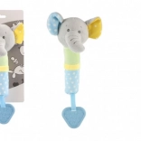 Plišani slon s pištaljkom i grickalicom 23 cm