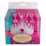 Set za male princeze – ružičasta kruna, ogrlica i naušnice