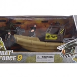 Vojni set s čamcem, motorom i figuricama