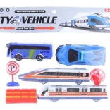 Set plastičnih prijevoznih sredstava za djecu