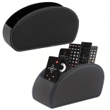 Organizator za daljinske upravljače s 5 pretinaca crna eko koža