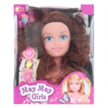 Glava za češljanje brineta za dječje frizure s dodacima