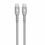 Silikonski USB C - USB C kabel 1 m sivi