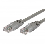 Patchcord kabel kat.5e RJ45 UTP 1 m sivi