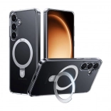 Futrola za telefon Torras Ostand Series za Samsung S25 prozirna