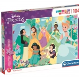 Clementoni svjetlucave puzzle Disney princeze u vrtu 104 dijela
