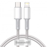 Baseus opleteni kabel USB‑C na Lightning 20W PD, 1 m, bijeli