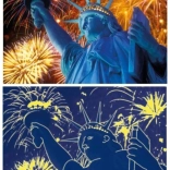 Dino svjetleća slagalica – sjajeća Kip slobode 1000 dijelova