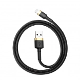 Baseus Cafule kabel USB–Lightning 1 m, 2.4 A, crno–zlatni pleteni
