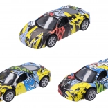 Metalni automobil s grafitima 9 cm na povratni pogon