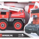 Vijčani vatrogasni auto na daljinsko upravljanje s transformacijom u robota