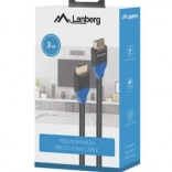 LANBERG HDMI kabel 2.0 3 m, 4K, potpuno bakren, crni