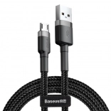 Baseus Cafule kabel USB-A na Micro USB 1 m, 2,4 A, sivo-crni