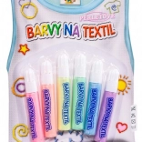 Creatoys biserne boje za tekstil, set 6 kom