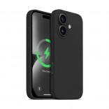 Silikonska magnetska futrola za iPhone 16 s MagSafeom – crna