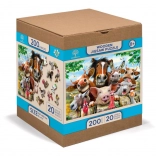 Drvene puzzle s figuricama – život na farmi