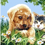 Dijamantno slikanje Mali prijatelji 30 × 40 cm