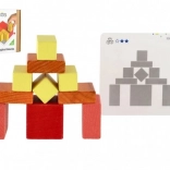 2u1 Drvena građevna igračka i zagonetka za djecu